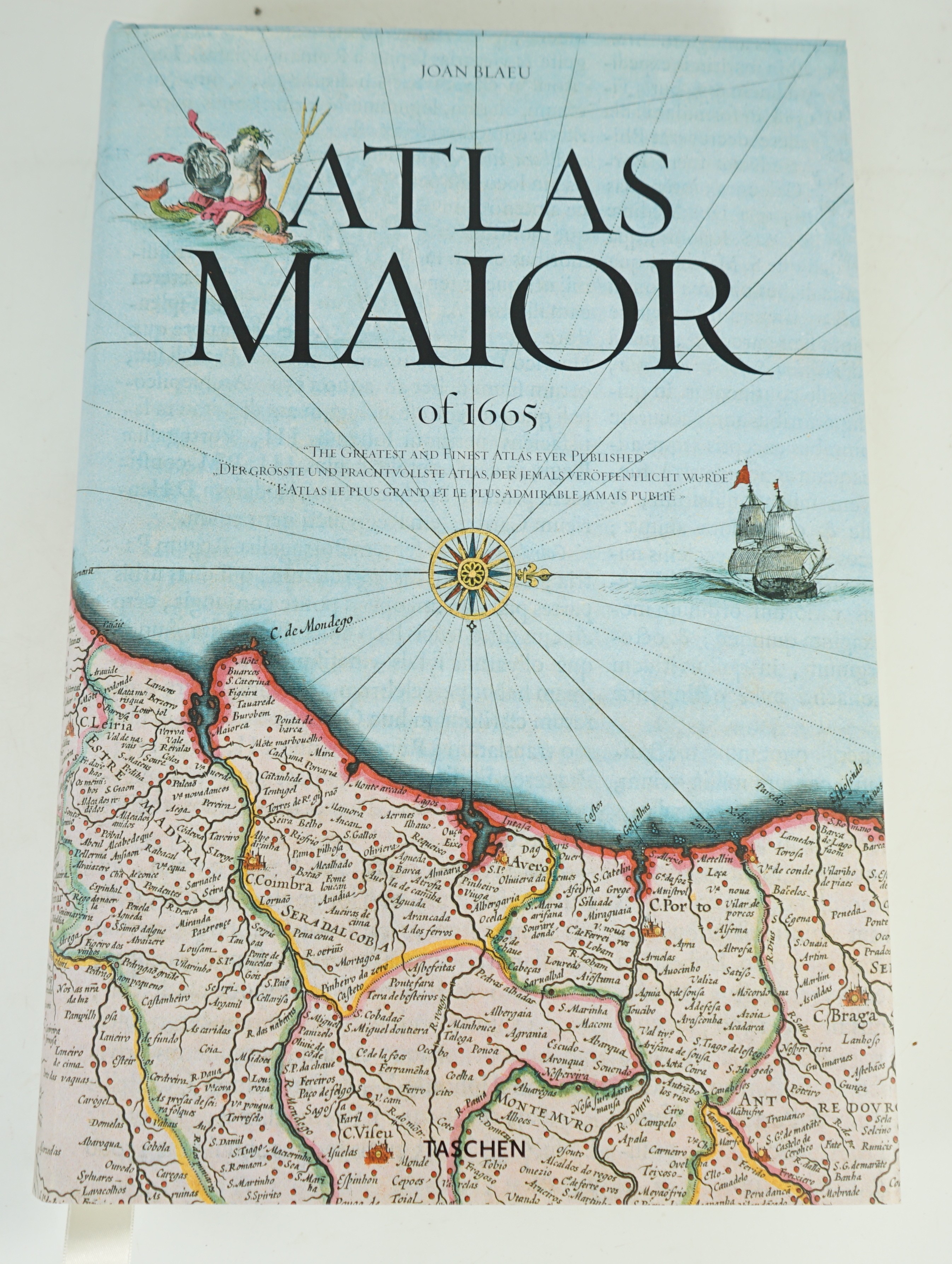 Blaeu, Joan - Atlas Major of 1665 ... introduction and texts by Peter Van Der Krogt ... (new edition) with coloured maps throughout (incl. full, double-page and folded), with a portrait of the cartographer and some other